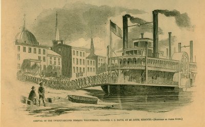 Arrival of the Twenty-Second Indiana Volunteers, Colonel J.C. Davis, at St. Louis, Missouri by James Guire